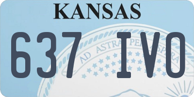 KS license plate 637IVO