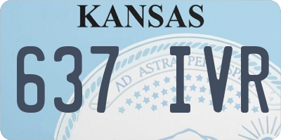 KS license plate 637IVR