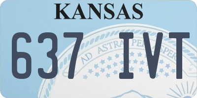 KS license plate 637IVT