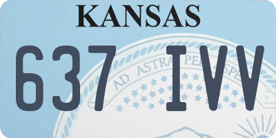 KS license plate 637IVV