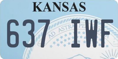 KS license plate 637IWF