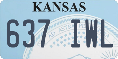 KS license plate 637IWL