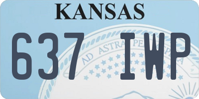 KS license plate 637IWP