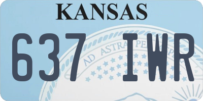 KS license plate 637IWR
