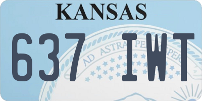 KS license plate 637IWT
