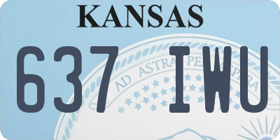 KS license plate 637IWU