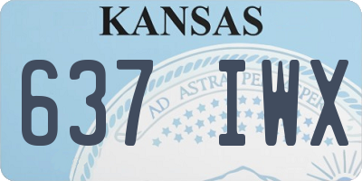 KS license plate 637IWX