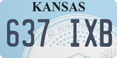 KS license plate 637IXB