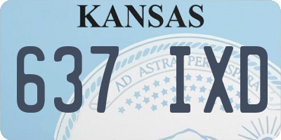 KS license plate 637IXD