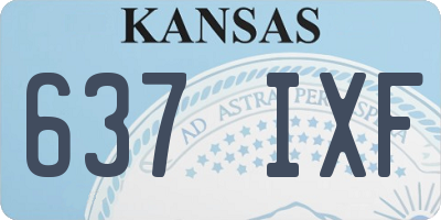 KS license plate 637IXF