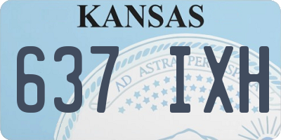 KS license plate 637IXH