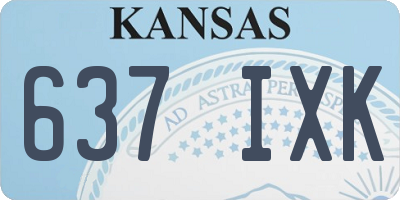 KS license plate 637IXK