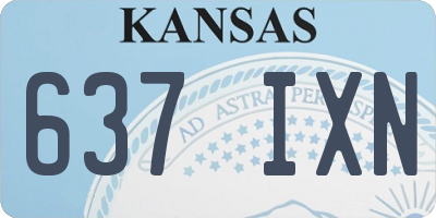 KS license plate 637IXN