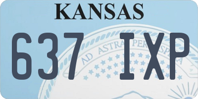 KS license plate 637IXP