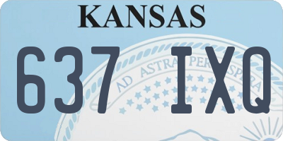 KS license plate 637IXQ