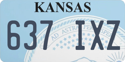 KS license plate 637IXZ