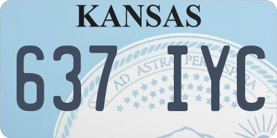KS license plate 637IYC