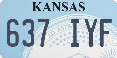 KS license plate 637IYF