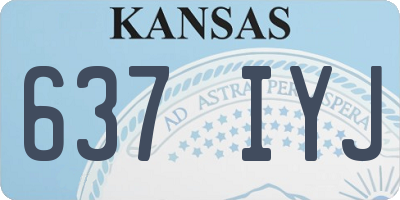 KS license plate 637IYJ