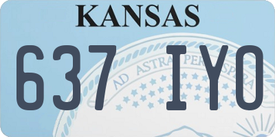 KS license plate 637IYO