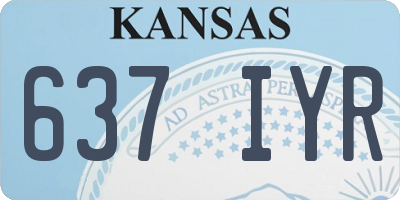 KS license plate 637IYR
