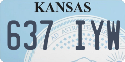 KS license plate 637IYW