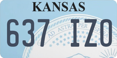 KS license plate 637IZO