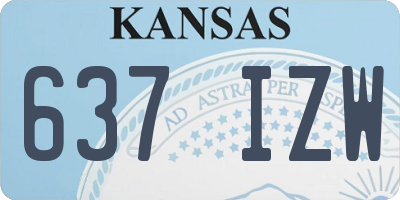 KS license plate 637IZW