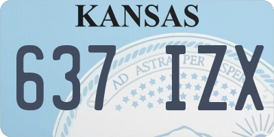 KS license plate 637IZX