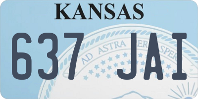 KS license plate 637JAI
