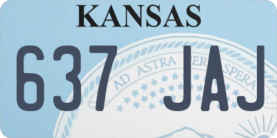 KS license plate 637JAJ