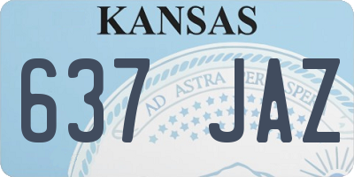 KS license plate 637JAZ