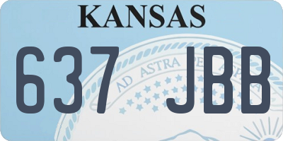 KS license plate 637JBB