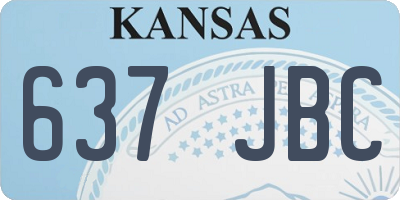 KS license plate 637JBC