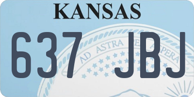 KS license plate 637JBJ