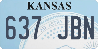 KS license plate 637JBN