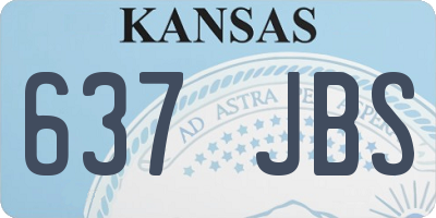 KS license plate 637JBS
