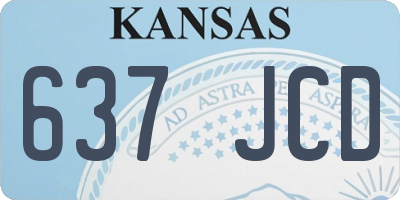 KS license plate 637JCD