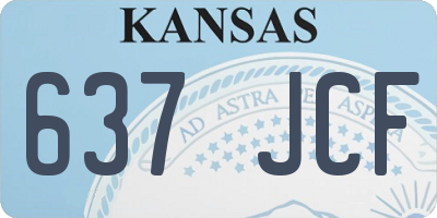 KS license plate 637JCF