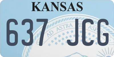 KS license plate 637JCG