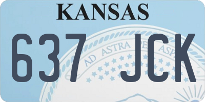 KS license plate 637JCK