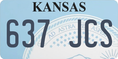KS license plate 637JCS