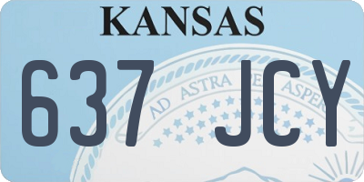 KS license plate 637JCY