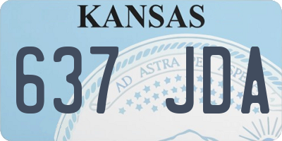 KS license plate 637JDA