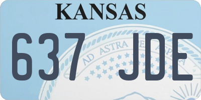 KS license plate 637JDE