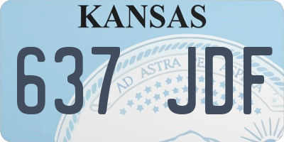 KS license plate 637JDF