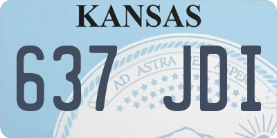 KS license plate 637JDI