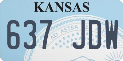 KS license plate 637JDW