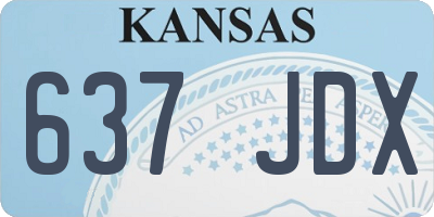 KS license plate 637JDX