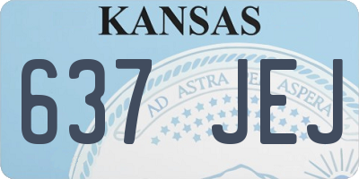 KS license plate 637JEJ